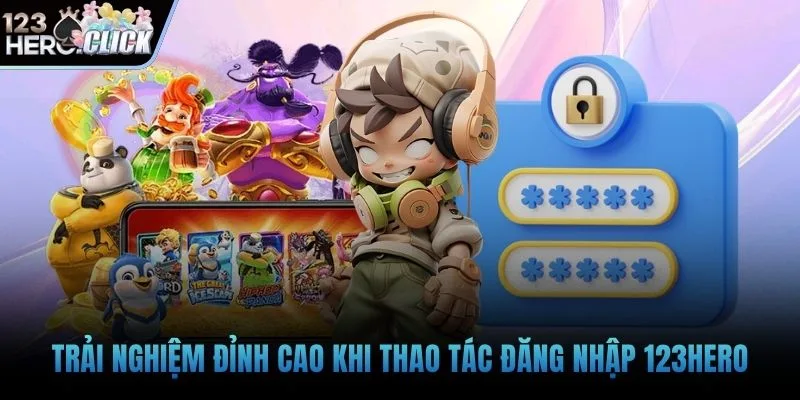 Trải nghiệm đỉnh cao khi thao tác đăng nhập 123hero
