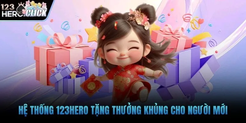 Hệ thống 123hero tặng thưởng khủng cho người mới